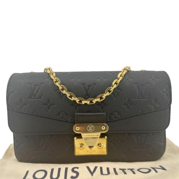 LOUIS VUITTON Marceau Monogram Empreinte Leather Shoulder Bag Black