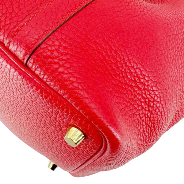 HERMES Picotin Lock 18 Taurillon Clemence Leather Hobo Bag Red