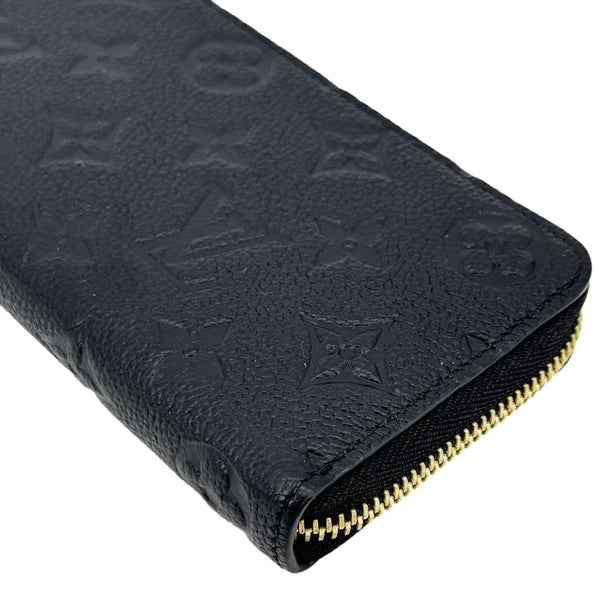 LOUIS VUITTON Monogram Empreinte Leather Zippy Wallet Black
