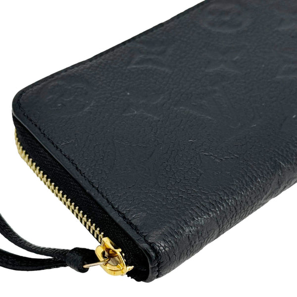 LOUIS VUITTON Monogram Empreinte Leather Zippy Wallet Black
