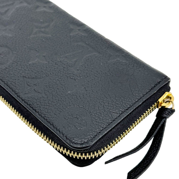 LOUIS VUITTON Monogram Empreinte Leather Zippy Wallet Black