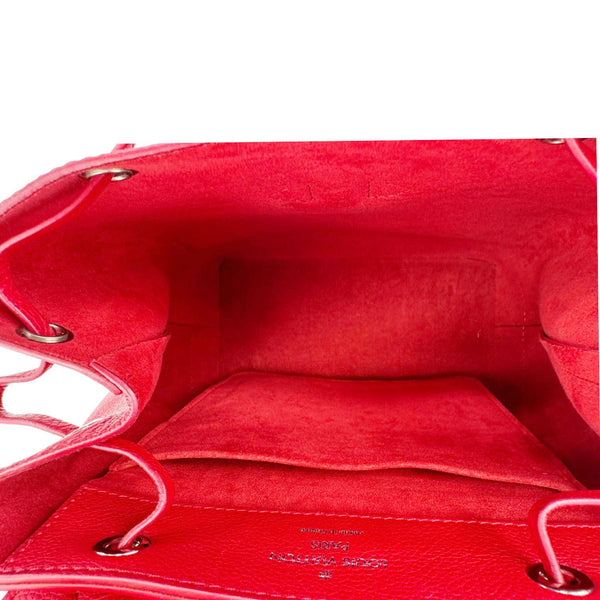 LOUIS VUITTON Lockme Calfskin Leather Backpack Red