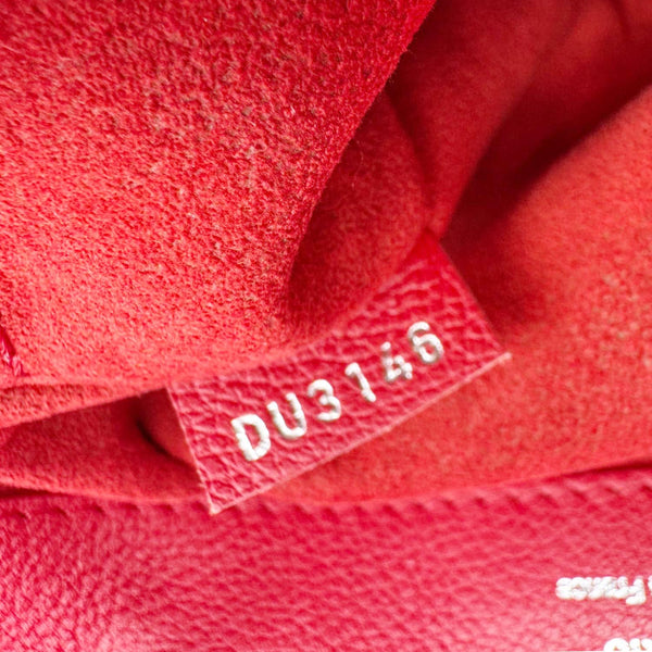 LOUIS VUITTON Lockme Calfskin Leather Backpack Red