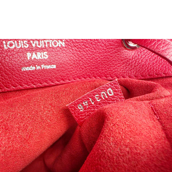 LOUIS VUITTON Lockme Calfskin Leather Backpack Red