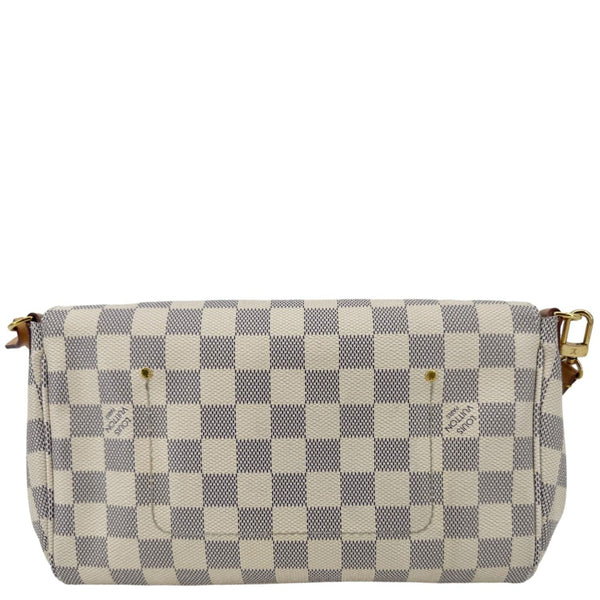 LOUIS VUITTON Favorite MM Damier Azur Crossbody Bag White
