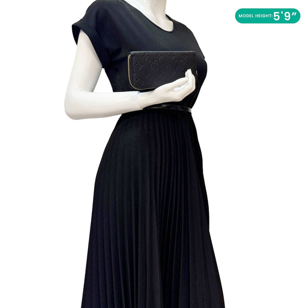 LOUIS VUITTON Monogram Empreinte Leather Zippy Wallet Black