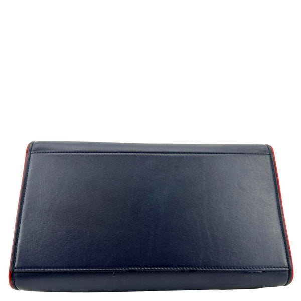 CELINE Trapeze Small 2way Leather Tote Shoulder Bag Blue