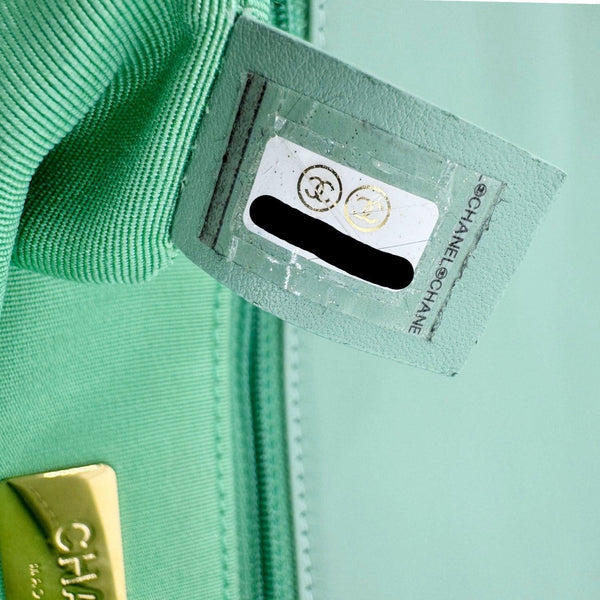 CHANEL 19 Flap Medium Sequins Shoulder Bag Green