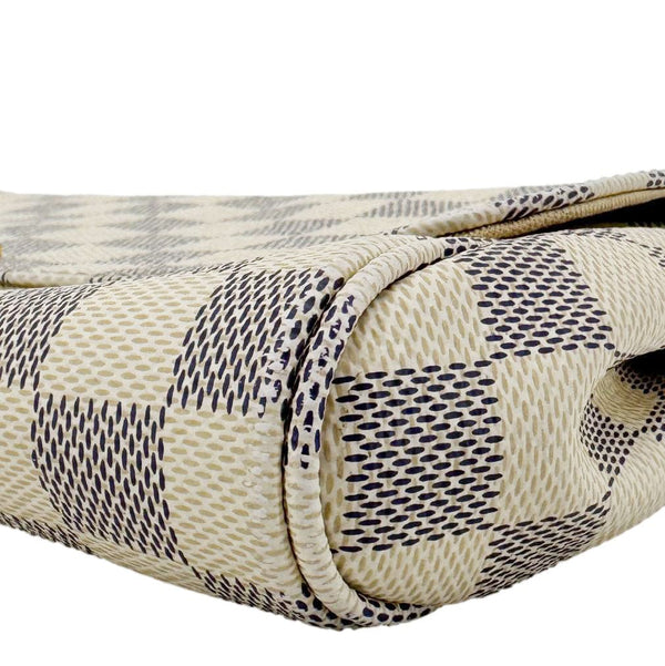LOUIS VUITTON Favorite MM Damier Azur Crossbody Bag White