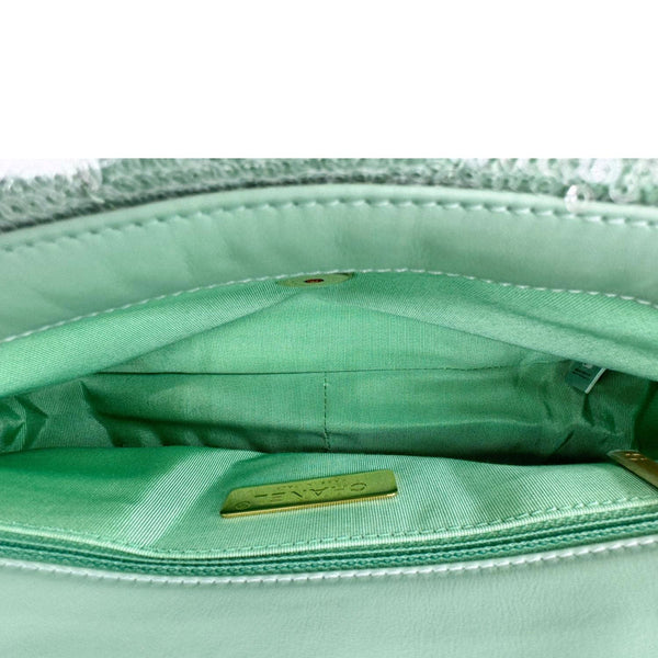 CHANEL 19 Flap Medium Sequins Shoulder Bag Green