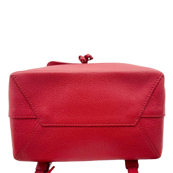 LOUIS VUITTON Lockme Calfskin Leather Backpack Red