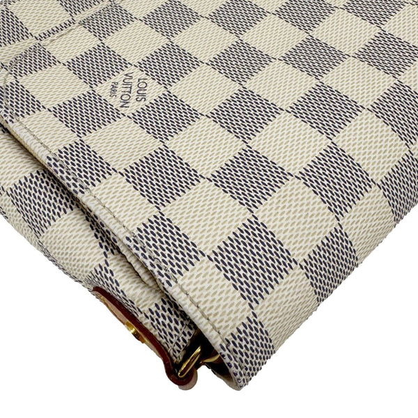 LOUIS VUITTON Favorite MM Damier Azur Crossbody Bag White