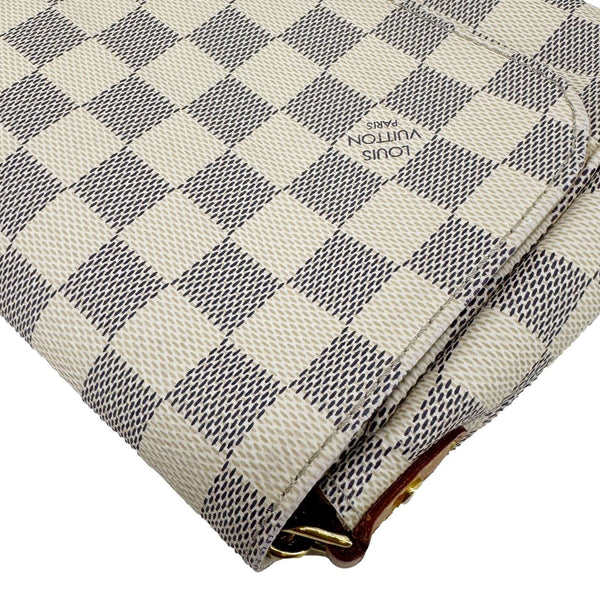 LOUIS VUITTON Favorite MM Damier Azur Crossbody Bag White