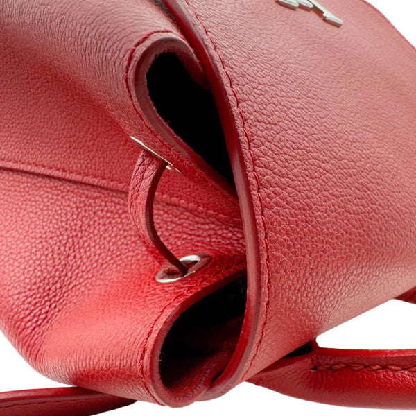 LOUIS VUITTON Lockme Calfskin Leather Backpack Red