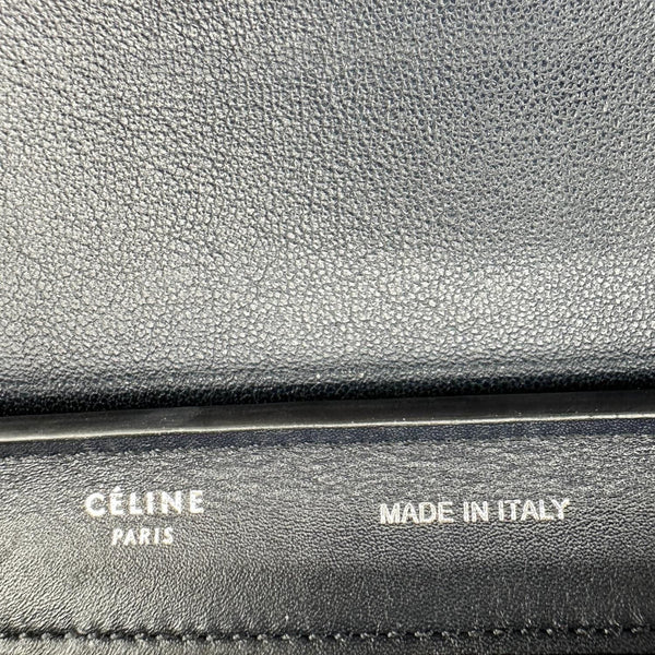 CELINE Trapeze Small 2way Leather Tote Shoulder Bag Blue