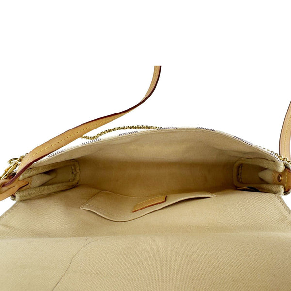 LOUIS VUITTON Favorite MM Damier Azur Crossbody Bag White