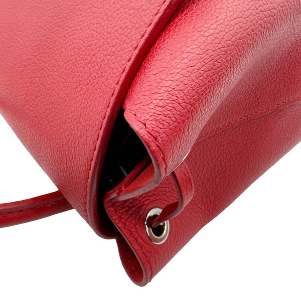 LOUIS VUITTON Lockme Calfskin Leather Backpack Red