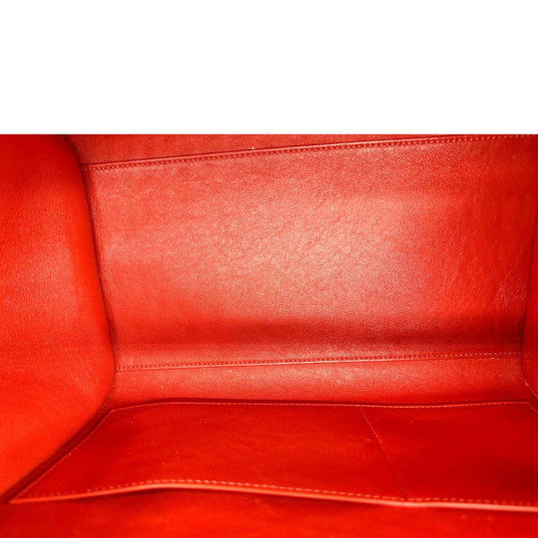 CELINE Trapeze Small 2way Leather Tote Shoulder Bag Blue