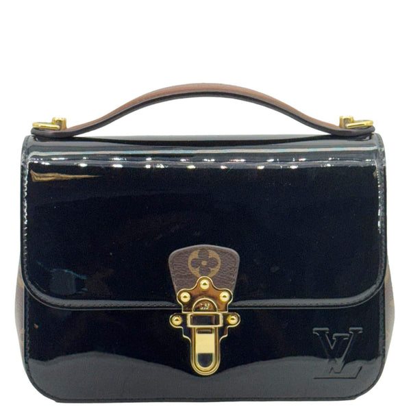 LOUIS VUITTON Cherrywood BB Vernis Leather Crossbody Bag Black