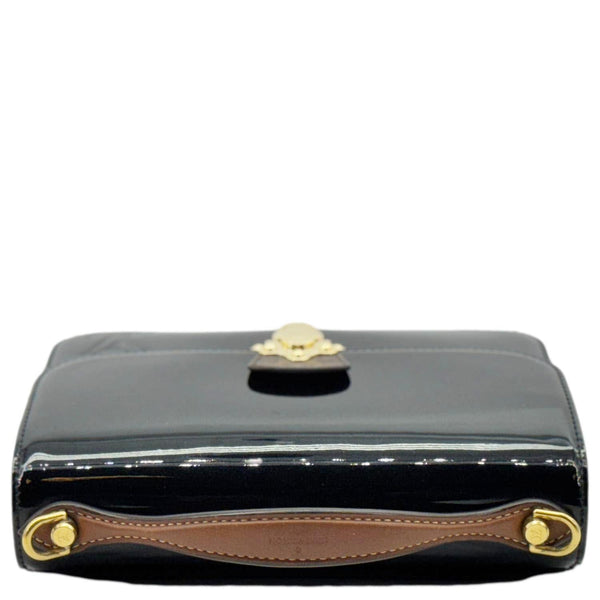 LOUIS VUITTON Cherrywood BB Vernis Leather Crossbody Bag Black