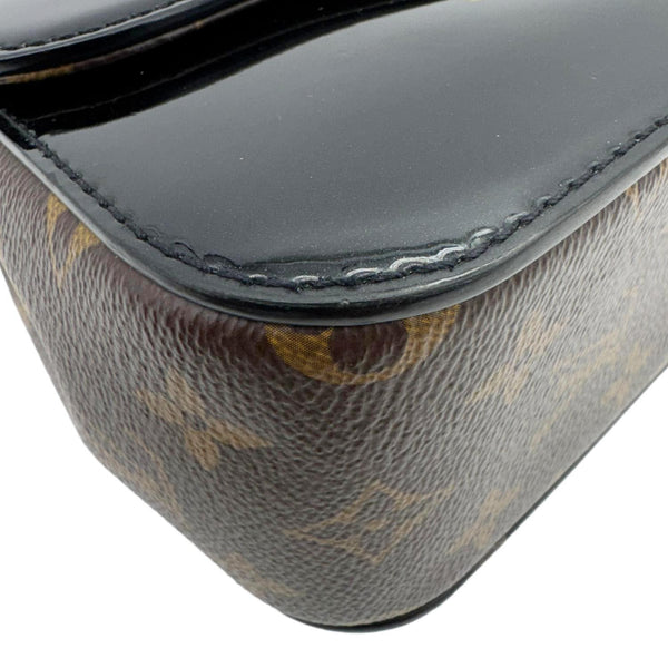 LOUIS VUITTON Cherrywood BB Vernis Leather Crossbody Bag Black