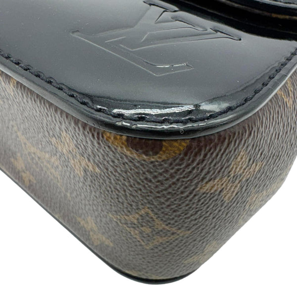 LOUIS VUITTON Cherrywood BB Vernis Leather Crossbody Bag Black