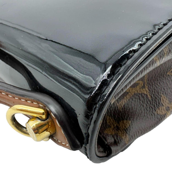 LOUIS VUITTON Cherrywood BB Vernis Leather Crossbody Bag Black