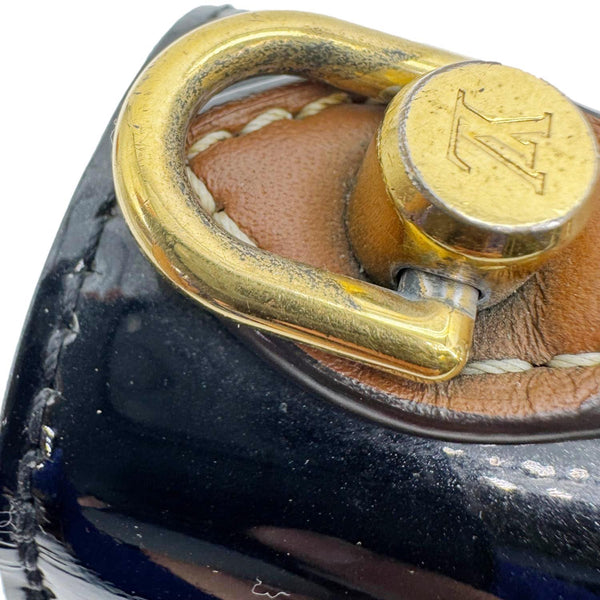 LOUIS VUITTON Cherrywood BB Vernis Leather Crossbody Bag Black