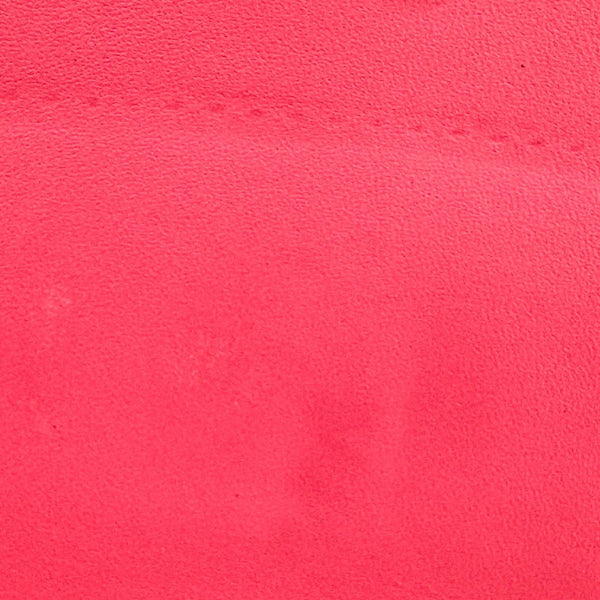 CHANEL Quilted Patent Leather Long Wallet Pink