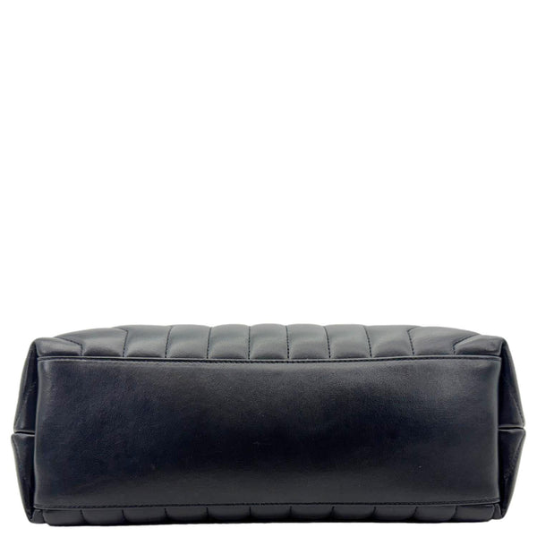 YVES SAINT LAURENT Loulou Medium Quilted Leather Crossbody Bag Black