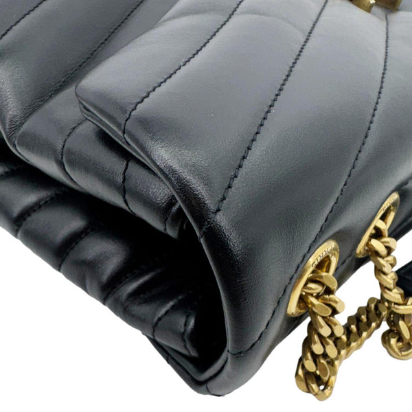 YVES SAINT LAURENT Loulou Medium Quilted Leather Crossbody Bag Black