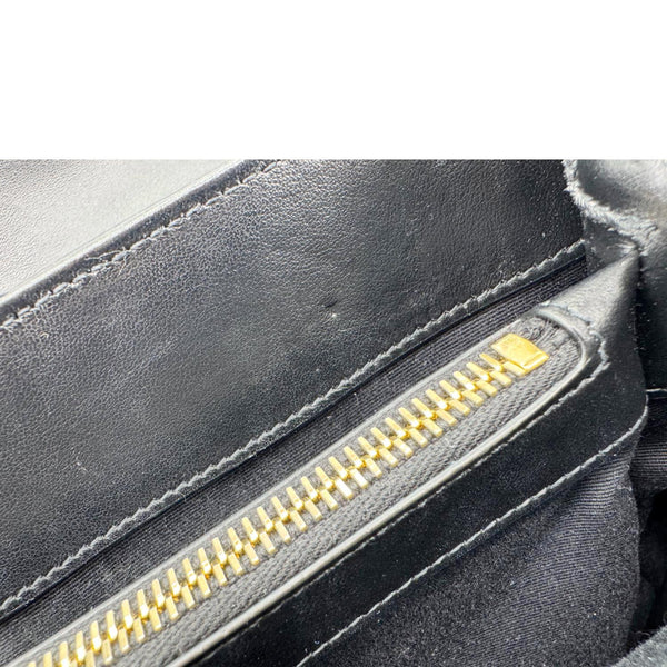 YVES SAINT LAURENT Loulou Medium Quilted Leather Crossbody Bag Black