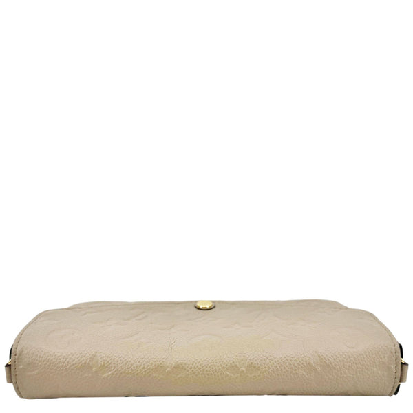 LOUIS VUITTON Felicie Pochette Empreinte Leather Crossbody Bag Beige