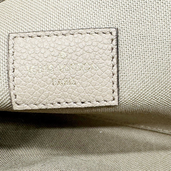 LOUIS VUITTON Felicie Pochette Empreinte Leather Crossbody Bag Beige