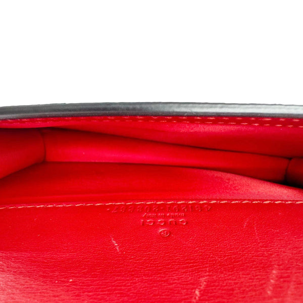 GUCCI Cherry Mini GG Supreme Canavs Chain Wallet Beige 481291