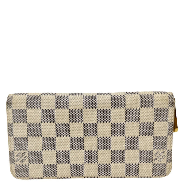 LOUIS VUITTON Damier Azur Zip Around Wallet White