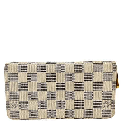 LOUIS VUITTON Damier Azur Zip Around Wallet White