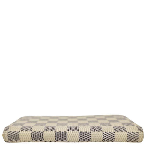 LOUIS VUITTON Damier Azur Zip Around Wallet White