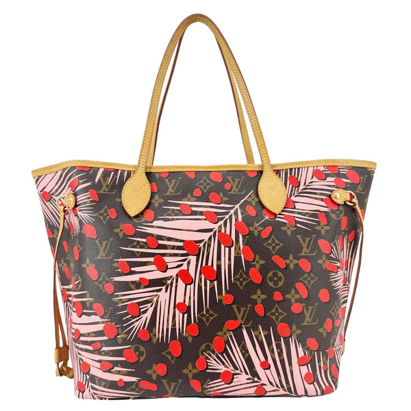 LOUIS VUITTON Neverfull MM Jungle Dots Monogram Canvas Brown Tote Brown