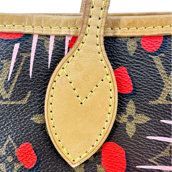 LOUIS VUITTON Neverfull MM Jungle Dots Monogram Canvas Brown Tote Brown