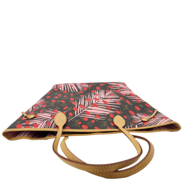 LOUIS VUITTON Neverfull MM Jungle Dots Monogram Canvas Brown Tote Brown