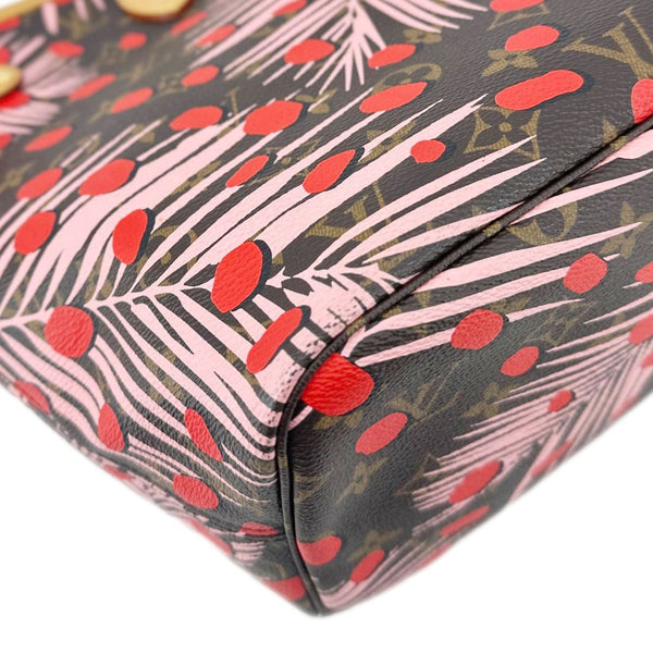 LOUIS VUITTON Neverfull MM Jungle Dots Monogram Canvas Brown Tote Brown