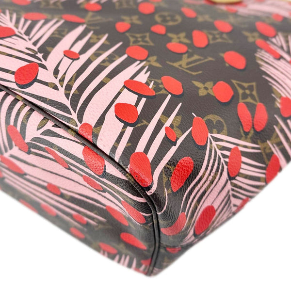 LOUIS VUITTON Neverfull MM Jungle Dots Monogram Canvas Brown Tote Brown