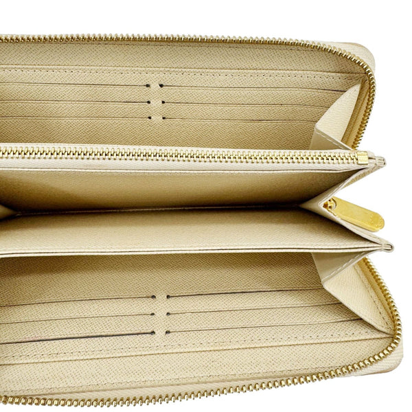 LOUIS VUITTON Damier Azur Zip Around Wallet White