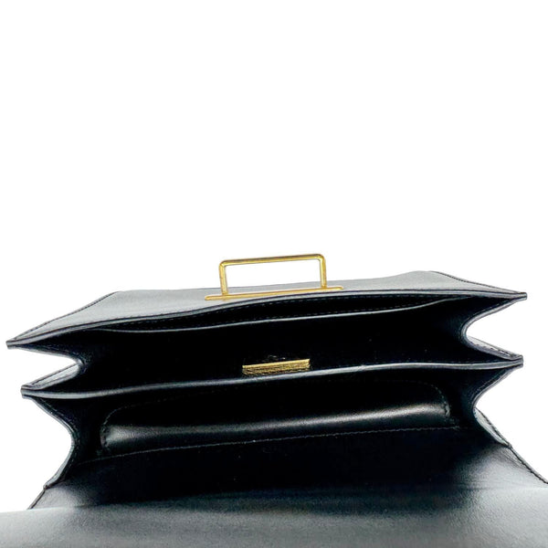 PRADA Cahier City Calfskin Leather Shoulder Bag Black