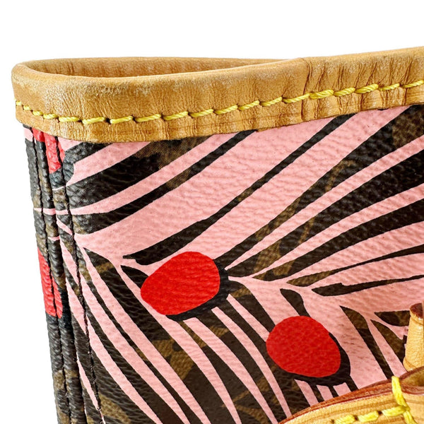 LOUIS VUITTON Neverfull MM Jungle Dots Monogram Canvas Brown Tote Brown