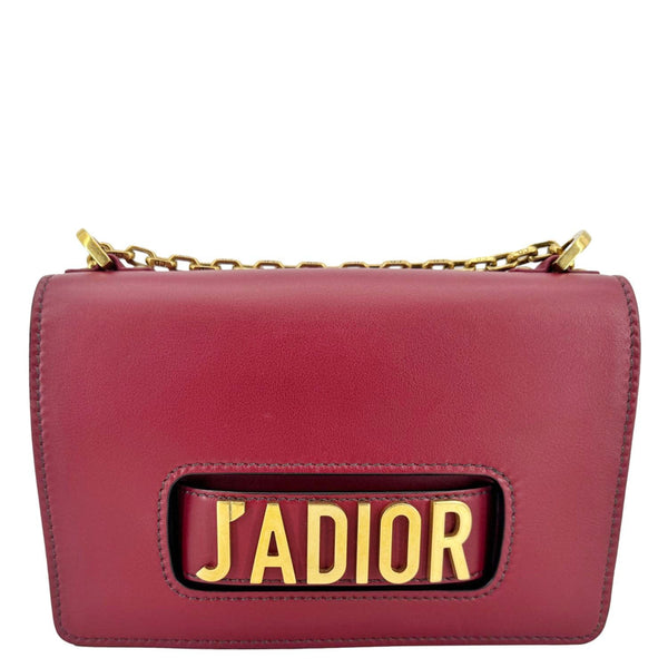 CHRISTIAN DIOR J'Adior Flap Medium Leather Chain Shoulder Bag Red