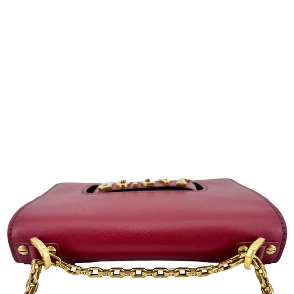CHRISTIAN DIOR J'Adior Flap Medium Leather Chain Shoulder Bag Red