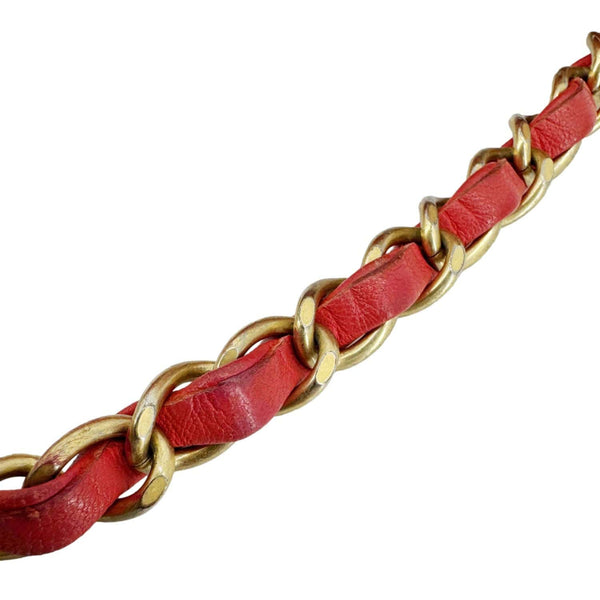 CHANEL Classic Rectangular Flap Mini Quilted Leather Crossbody Bag Reddish Pink