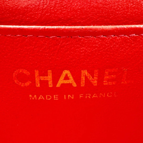 CHANEL Classic Rectangular Flap Mini Quilted Leather Crossbody Bag Reddish Pink